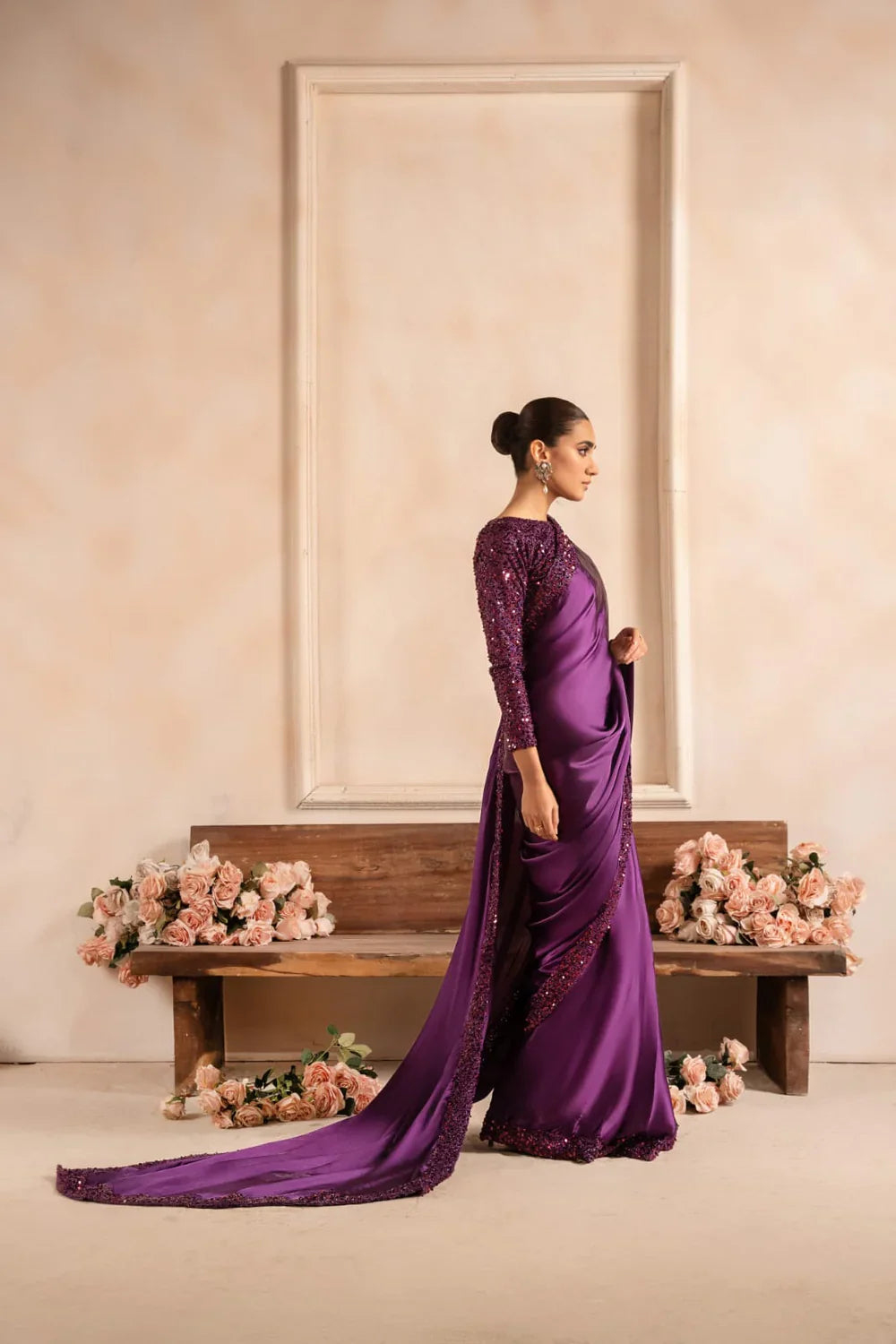 Purple Silk Saree