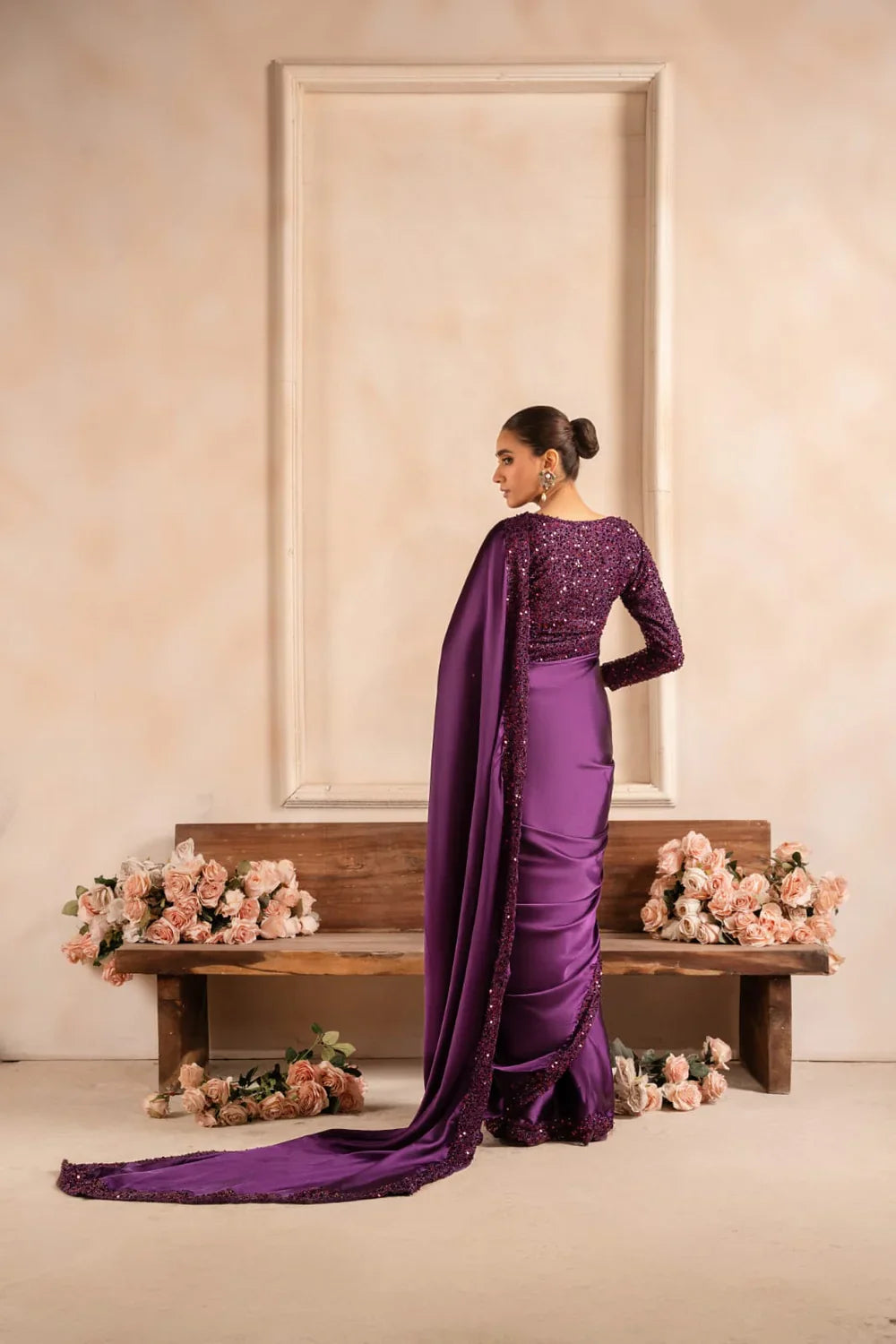 Purple Silk Saree