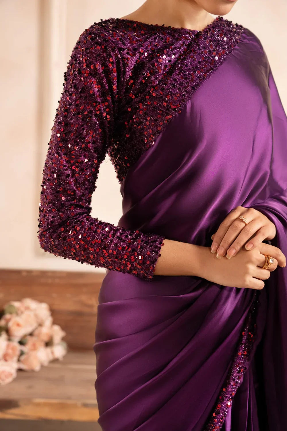 Purple Silk Saree