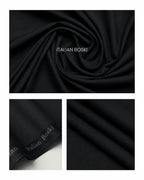 Premium Black Boski Unstitched Suit