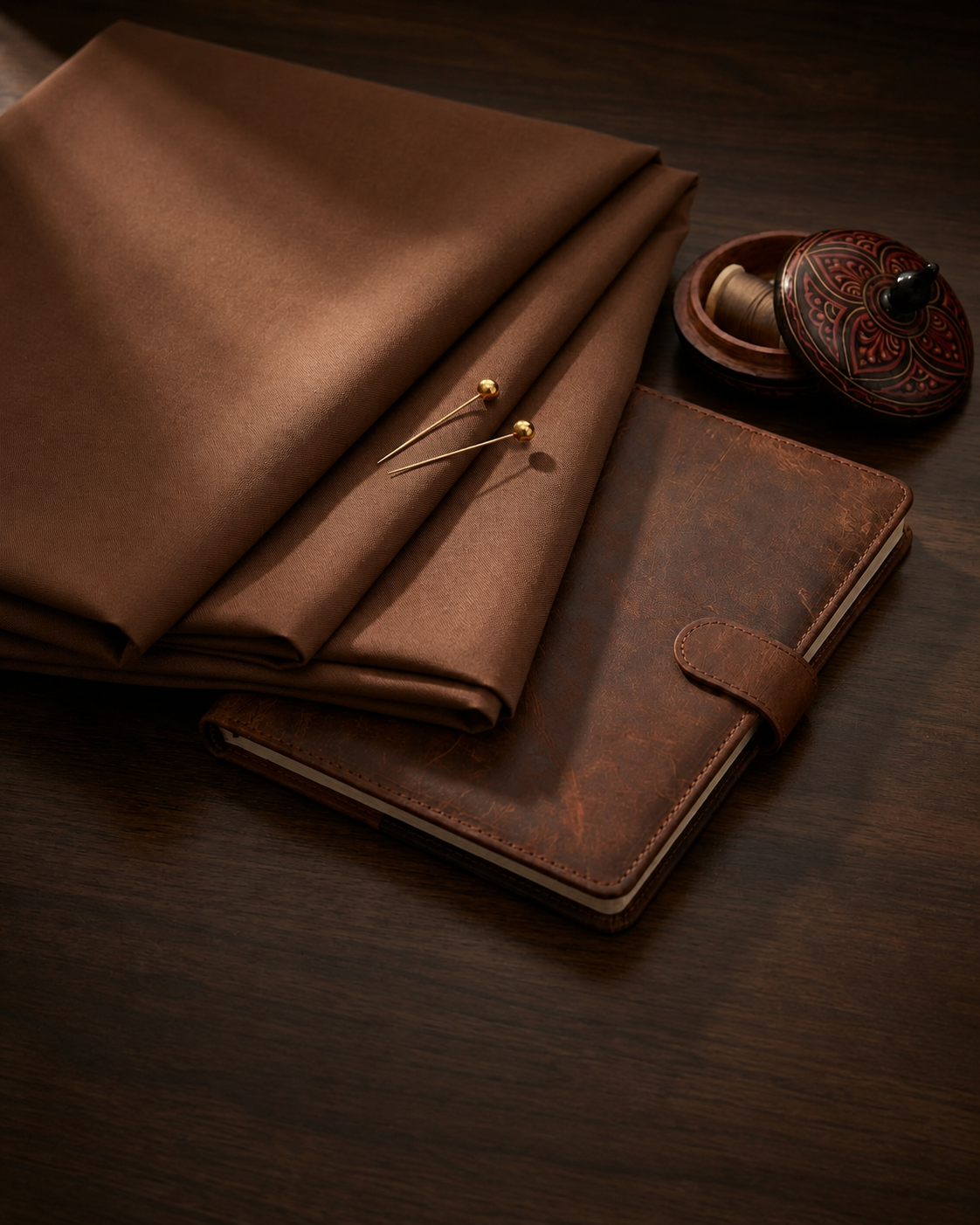 Premium Brown Wash & Wear Unstitched Suit