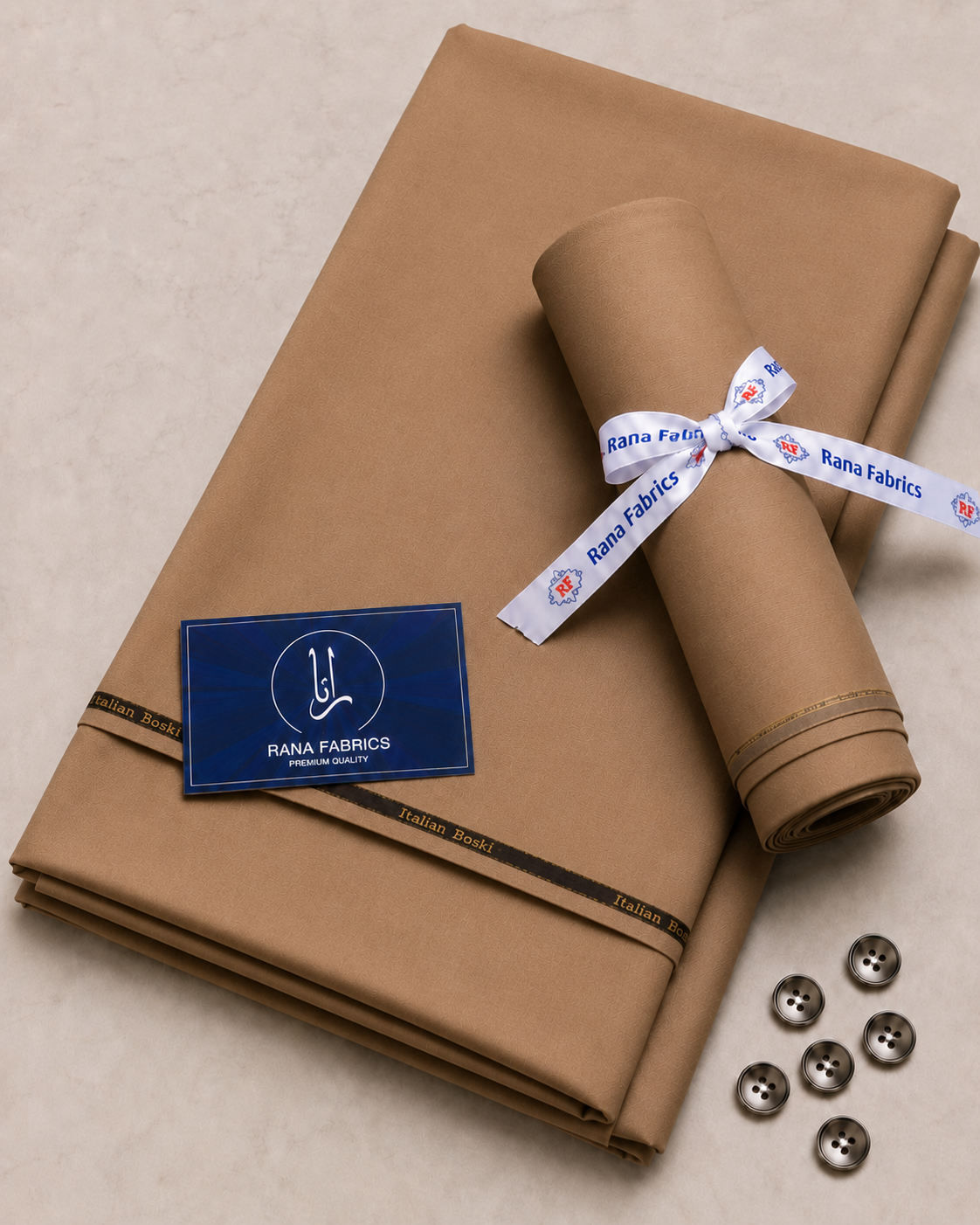 Camel Blend Boski Unstitched Suit
