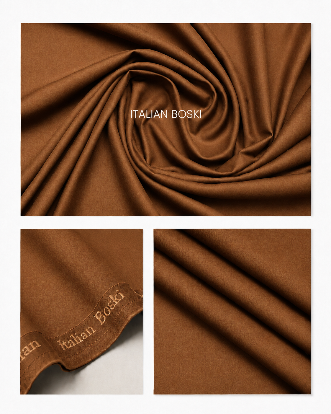 Camel Brown Boski Unstitched Suit