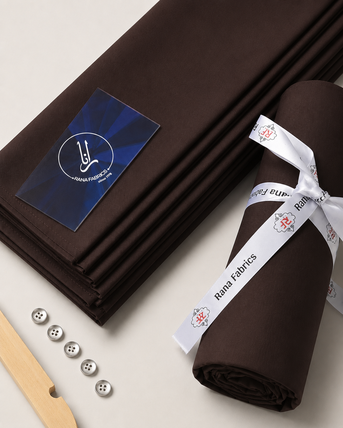Chocolate Brown Boski Unstitched Suit