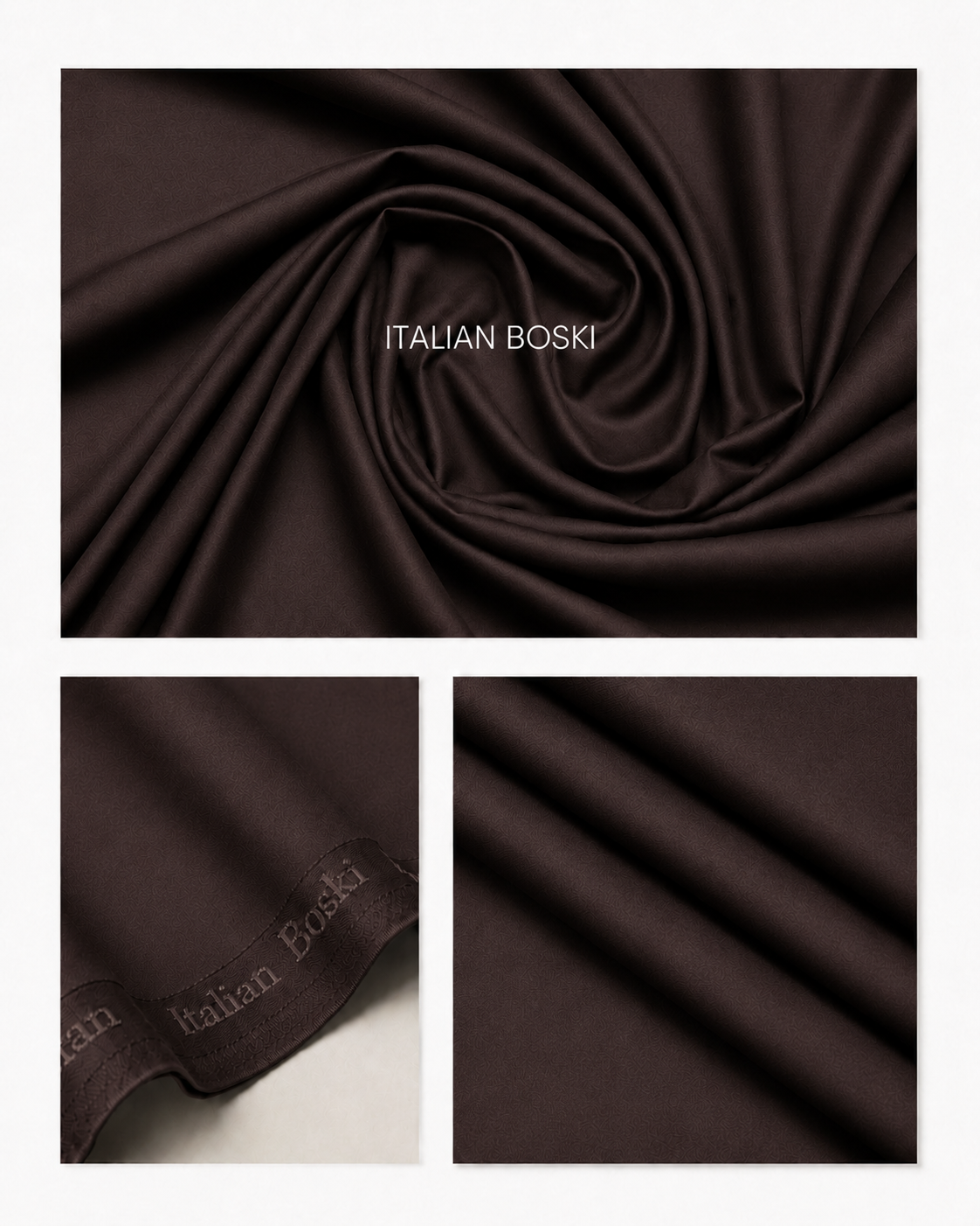 Chocolate Brown Boski Unstitched Suit
