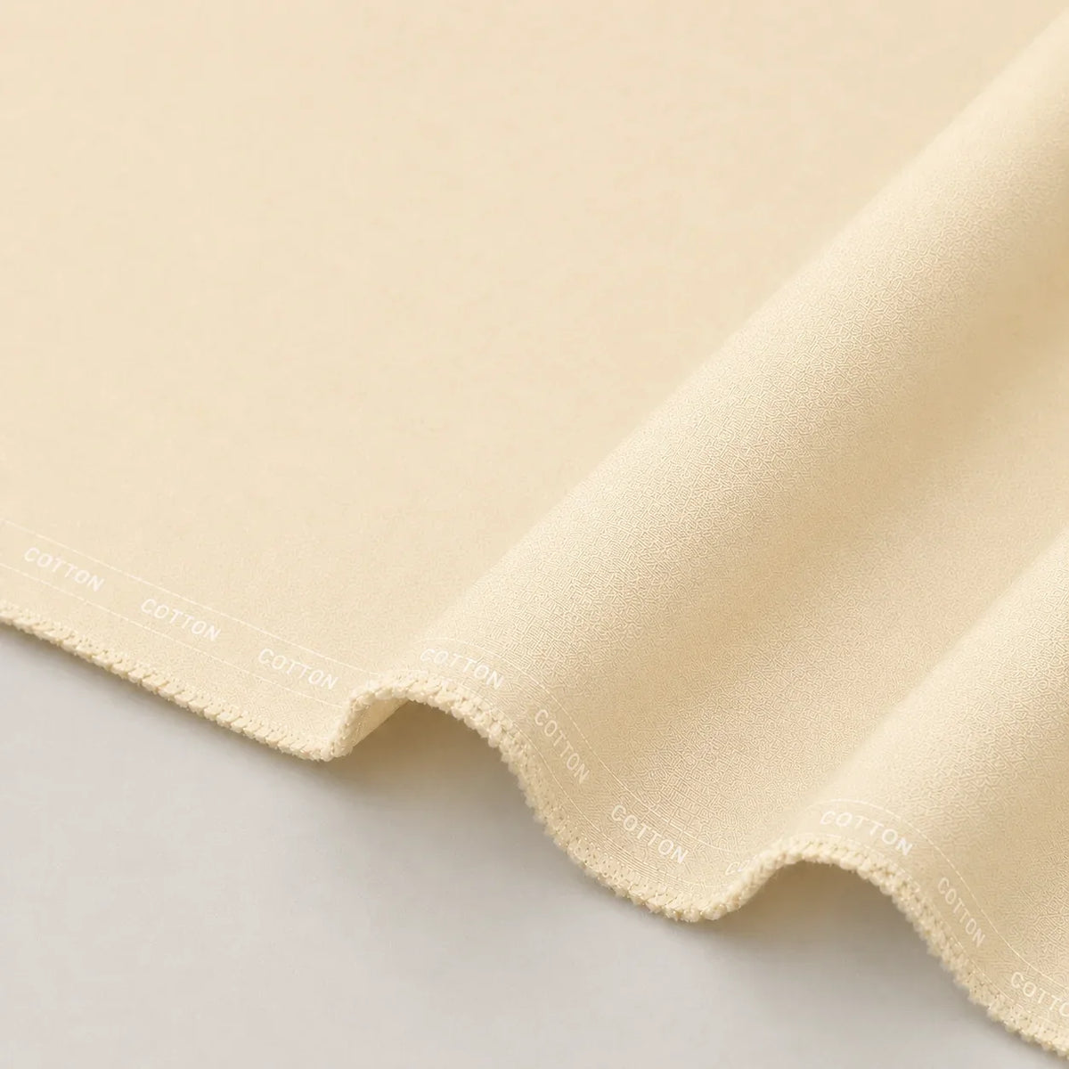 Cream Cotton Unstitched Suit