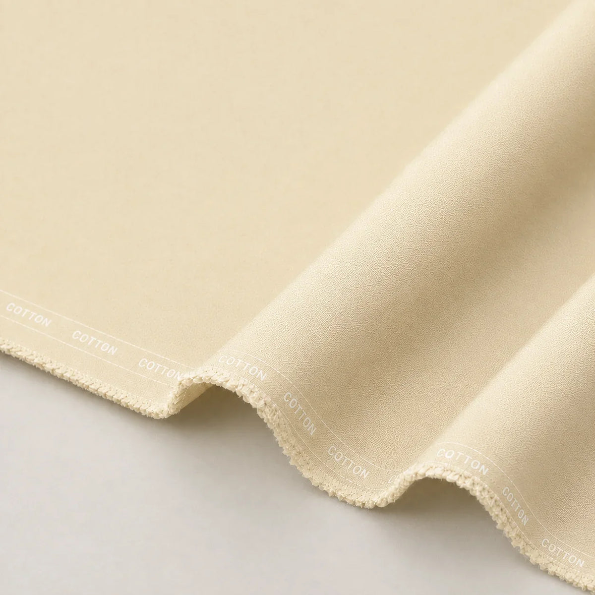 Cream Cotton Unstitched Suit