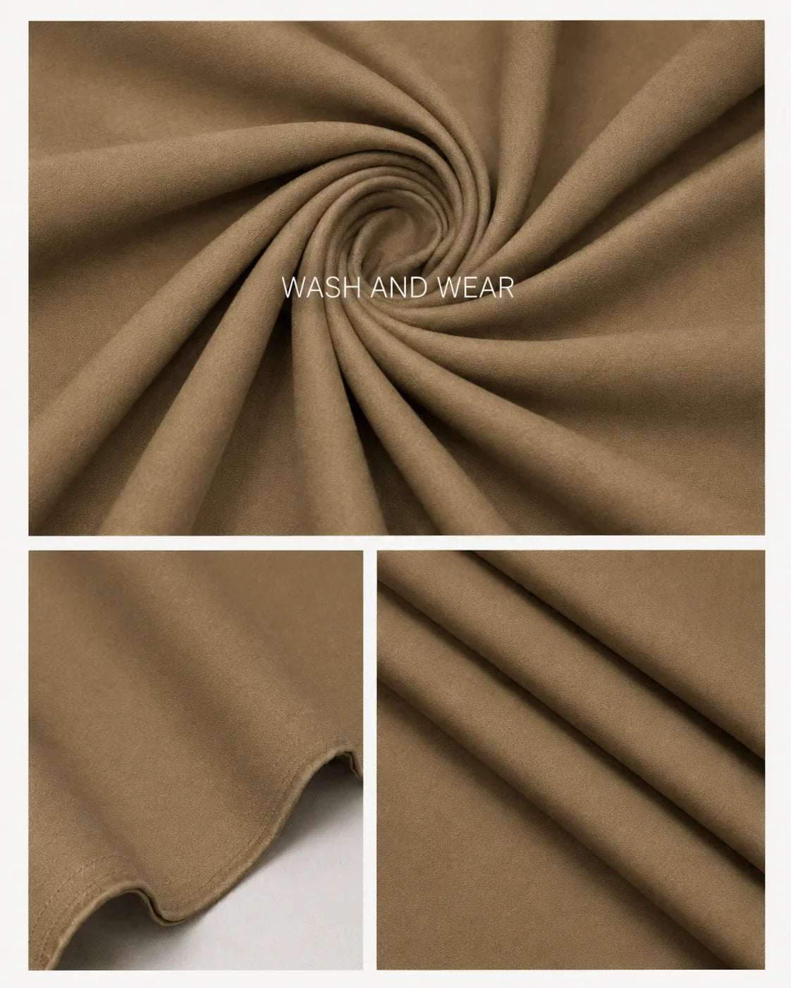 Wash and Wear men's suiting fabric in rich brown, ideal for formal and business wear