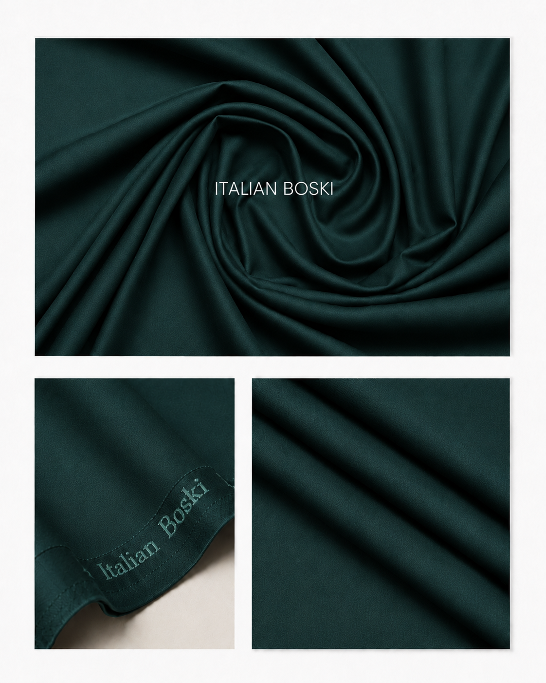 Forest Green Boski Unstitched Suit