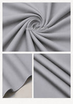 Gray wash and wear suiting fabric with smooth texture and elegant drape for formal men's wear