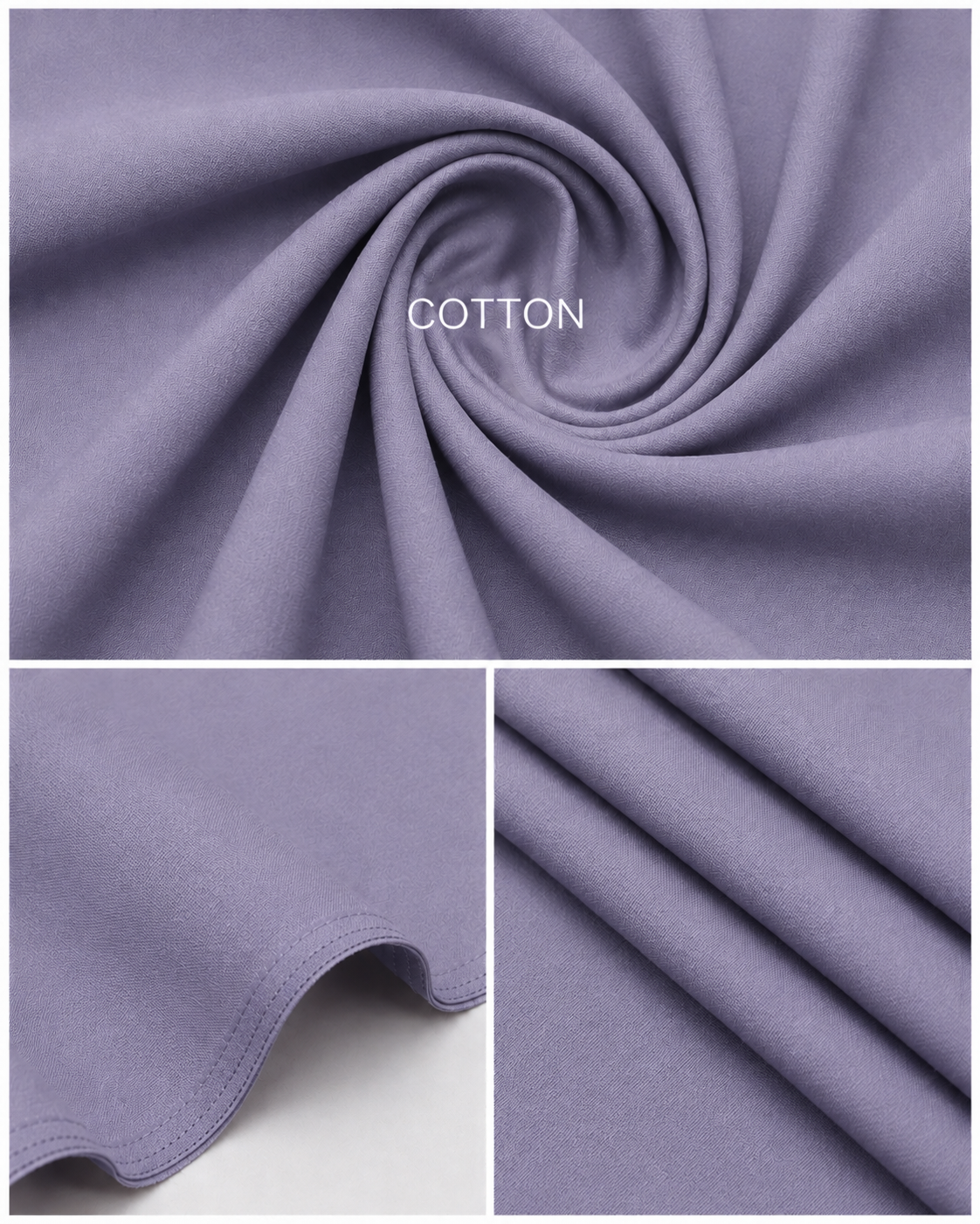 Lavender Grey Cotton Unstitched Suit
