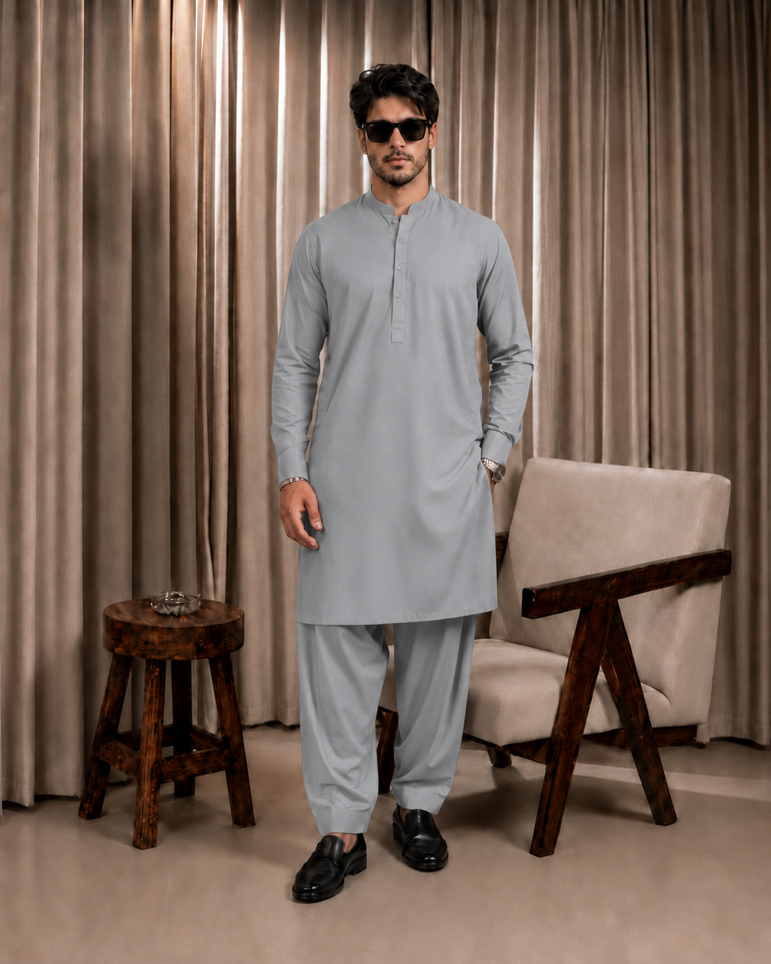 Grey Boski Unstitched Suit