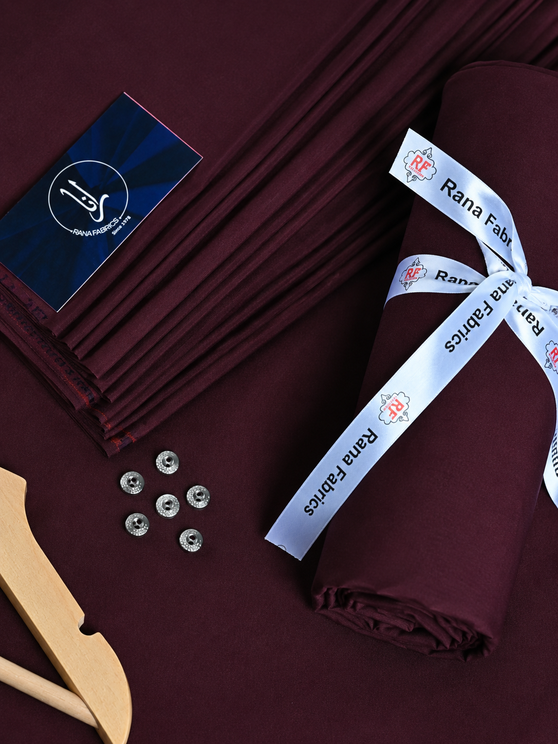 Maroon Boski Unstitched Suit