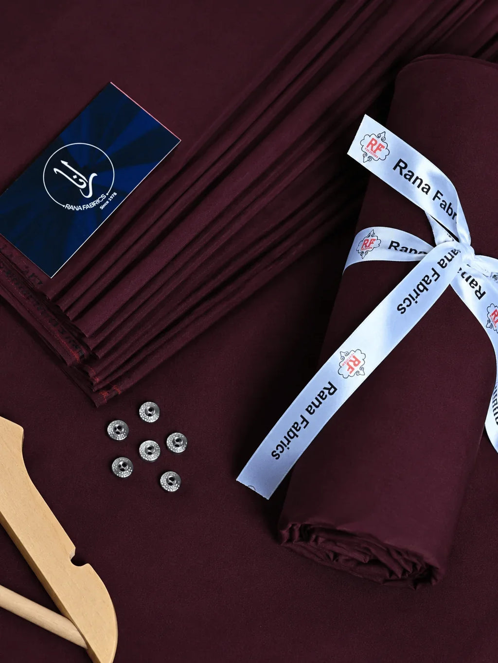 Maroon Boski Unstitched Suit