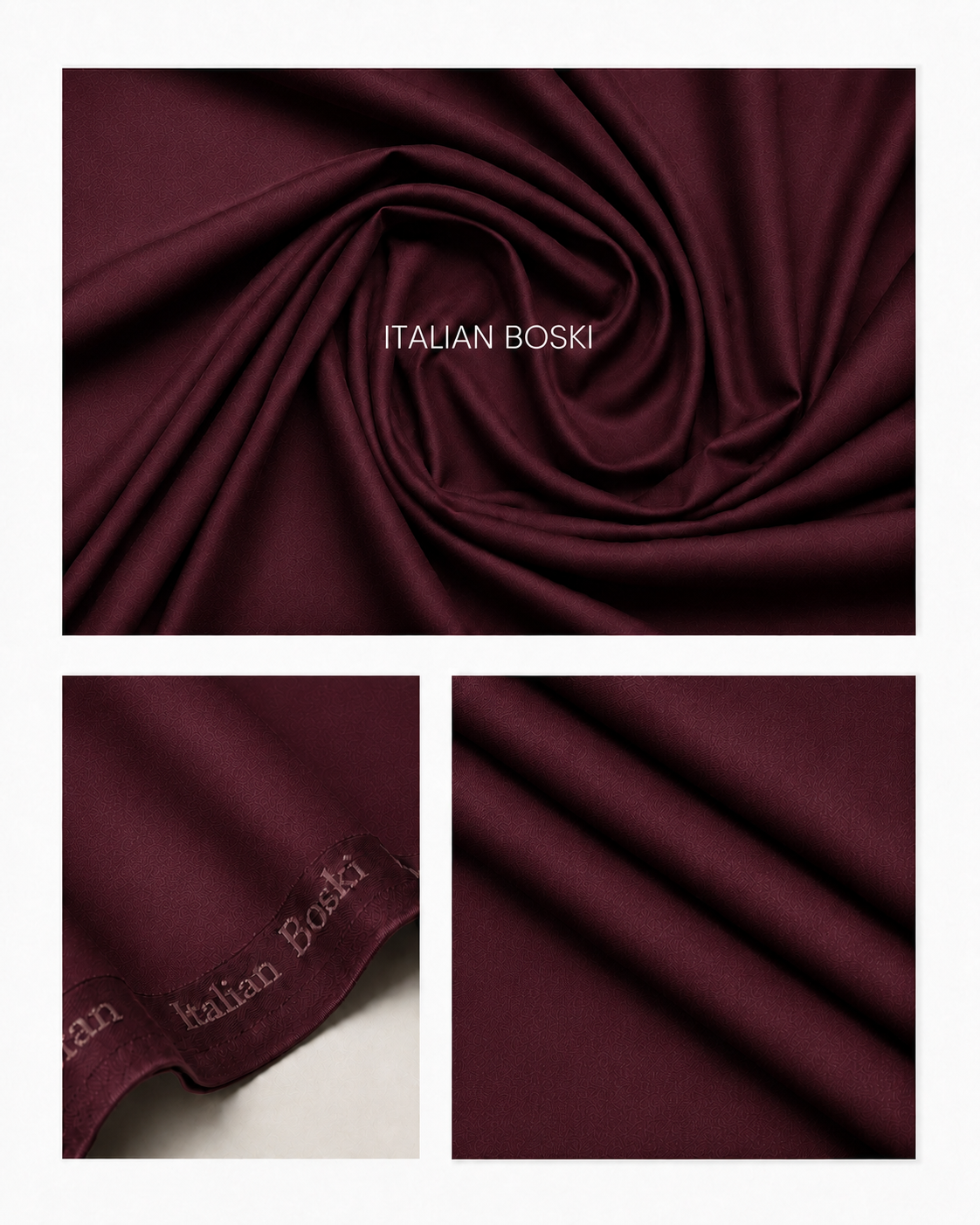 Maroon Boski Unstitched Suit