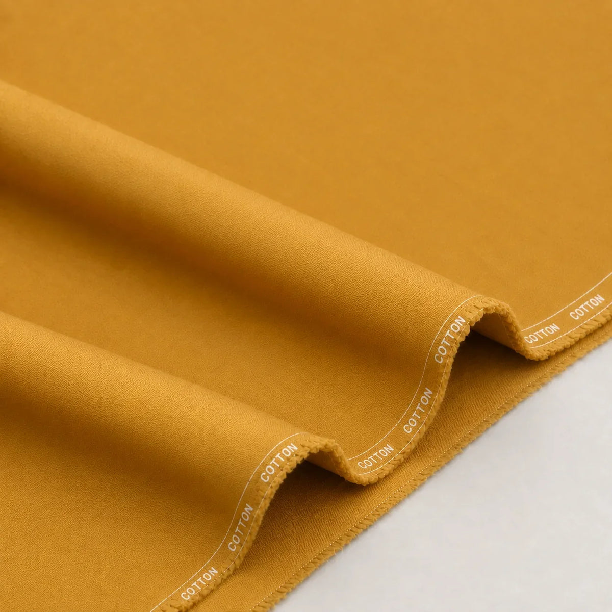 Mustard Gold Cotton Unstitched Suit