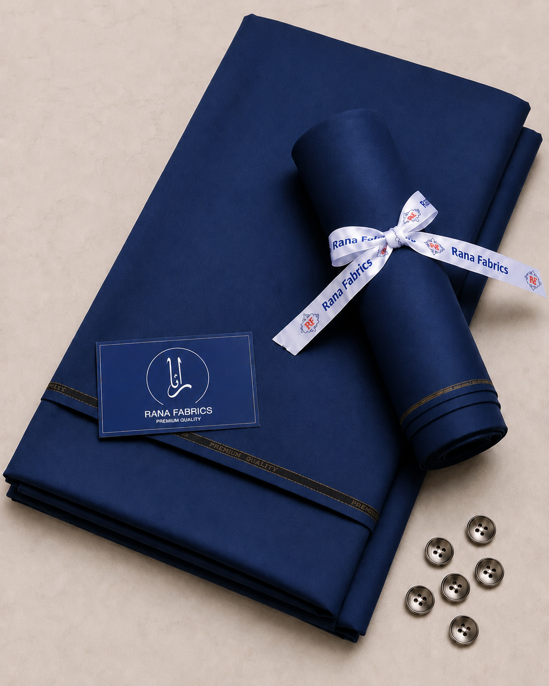 Navy Blue Boski Unstitched Suit