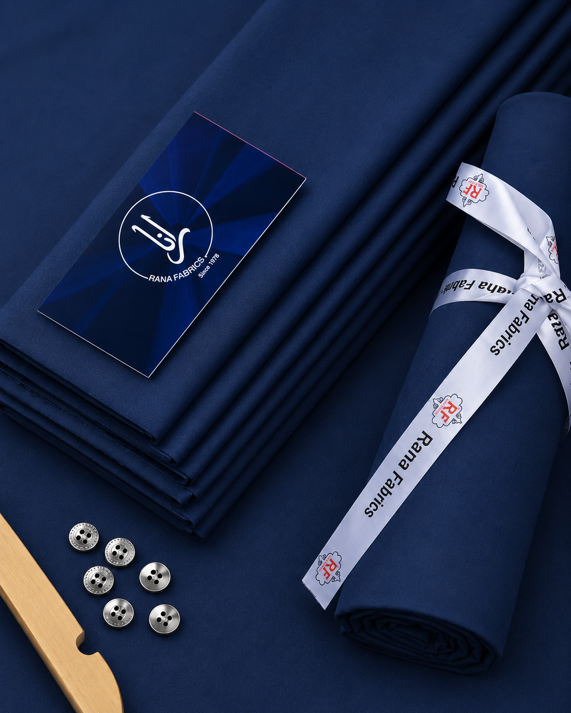 Navy Blue Boski Unstitched Suit