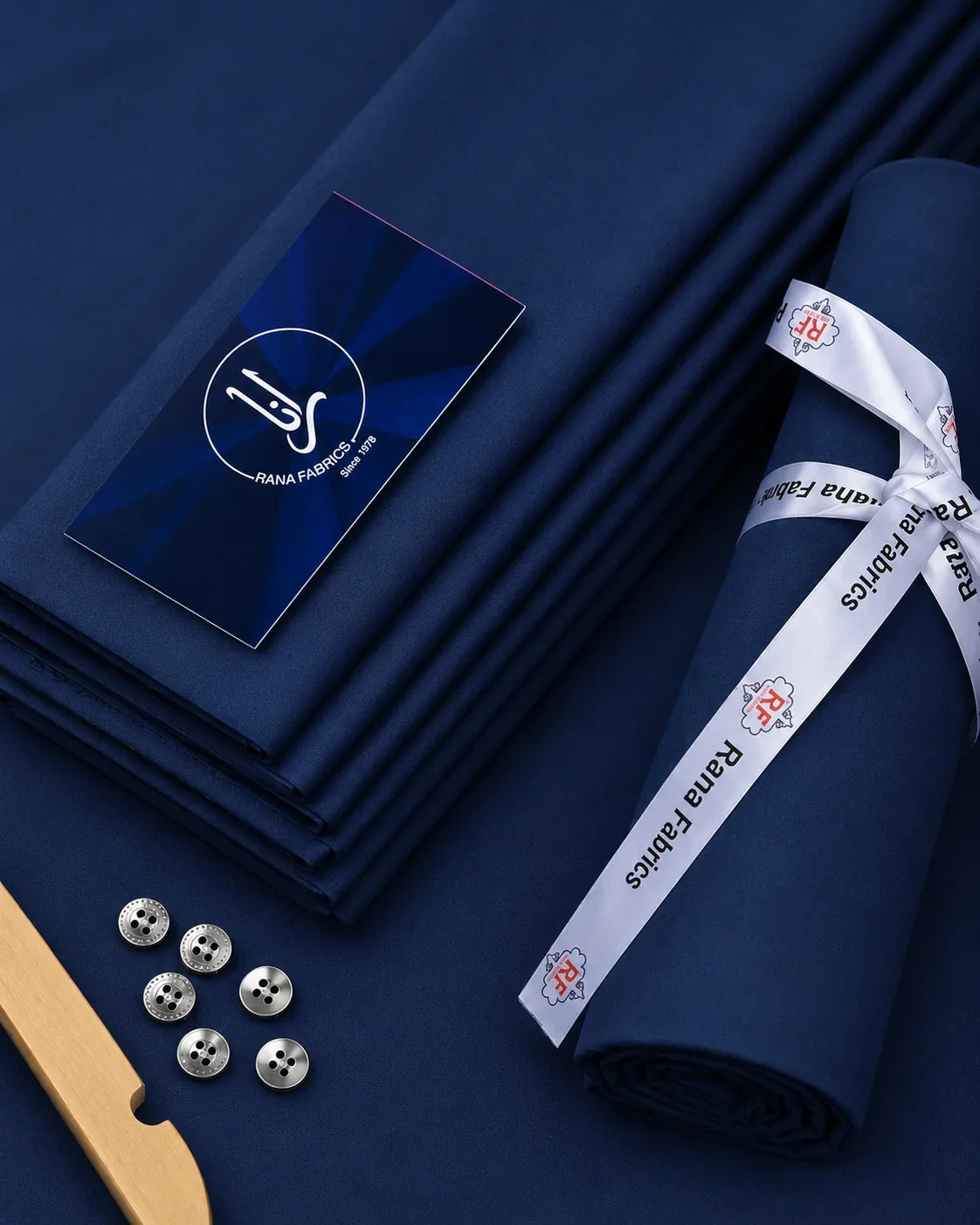 Navy Blue Boski Unstitched Suit