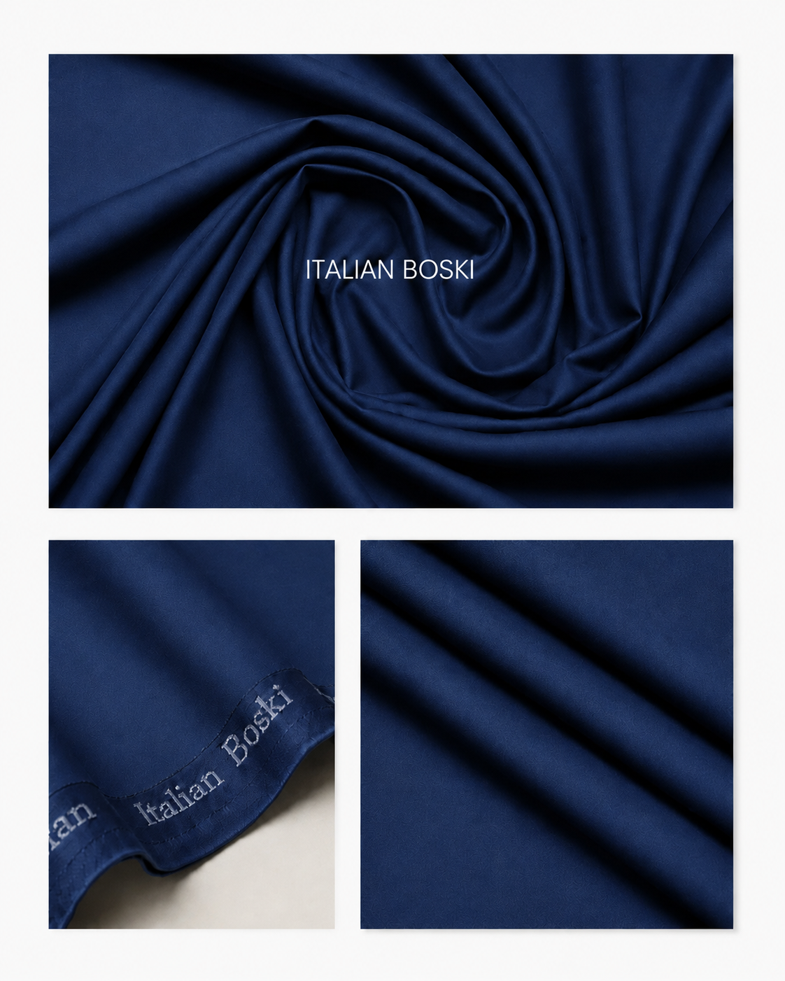 Navy Blue Boski Unstitched Suit