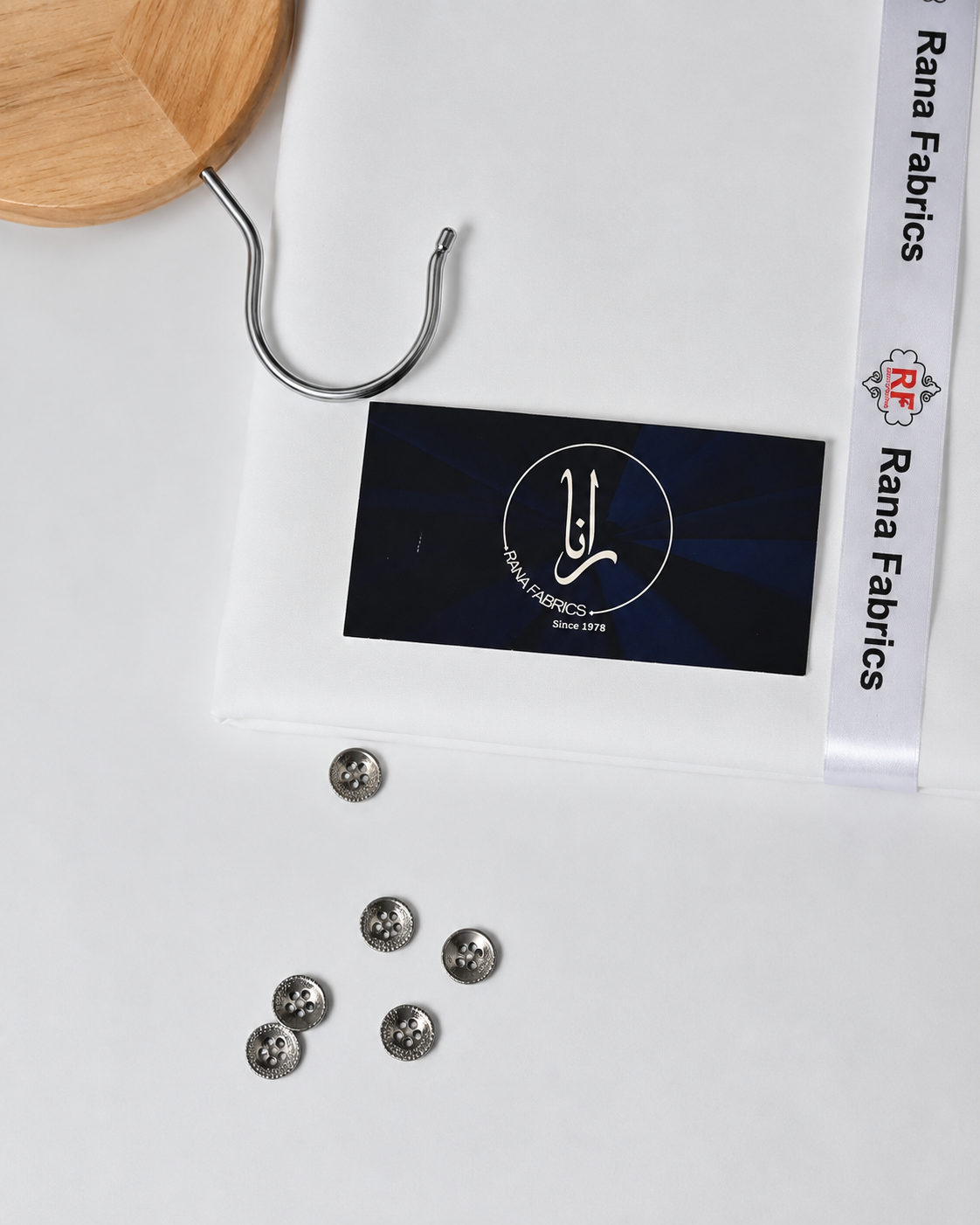 Pearl White Cotton Unstitched Suit
