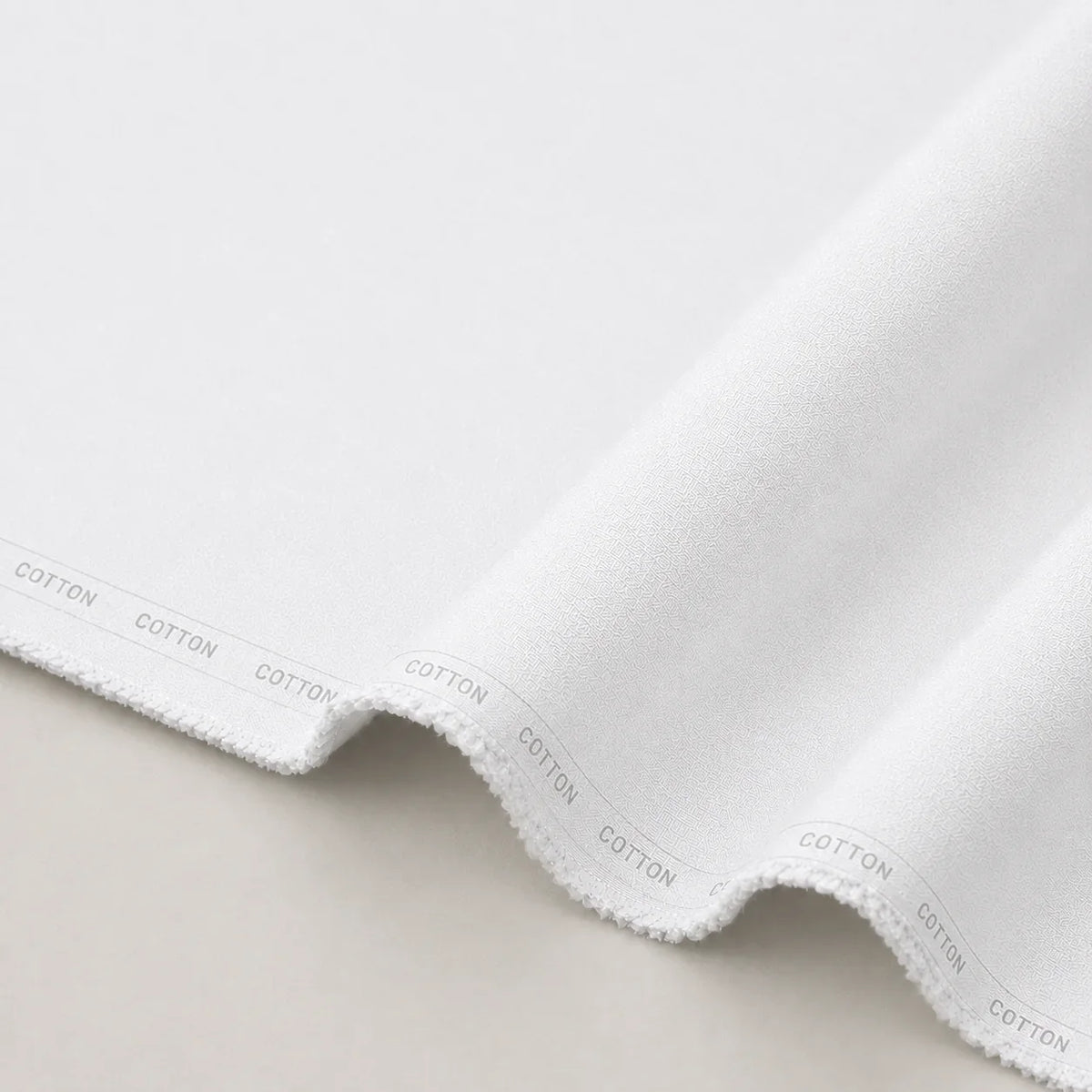 Pearl White Cotton Unstitched Suit