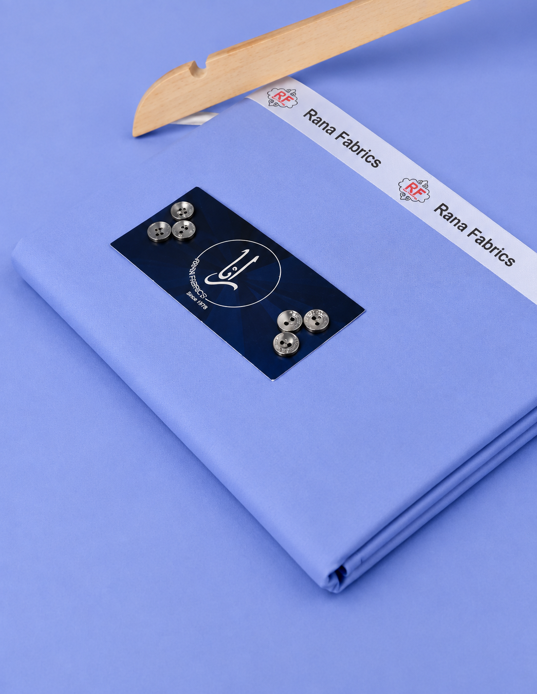 Periwinkle Blue Cotton Unstitched Suit