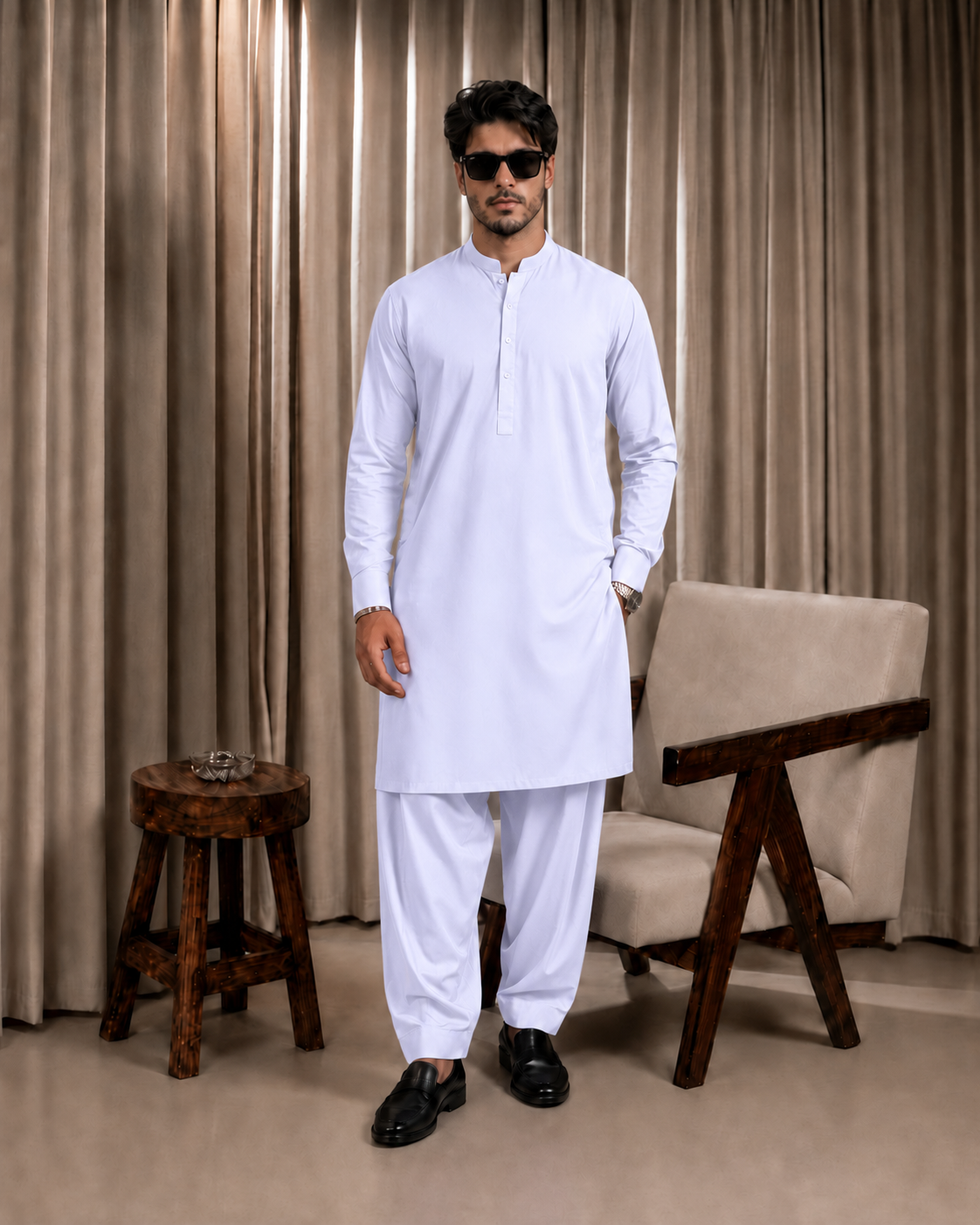 White Boski Unstitched Suit