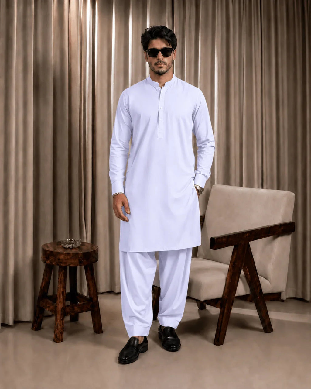 White Boski Unstitched Suit