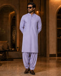 Lavender Grey Cotton Unstitched Suit