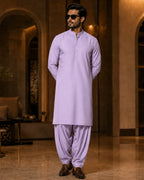 Dusty Mauve Cotton Unstitched Suit