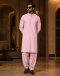 Rose Pink Cotton Unstitched Suit