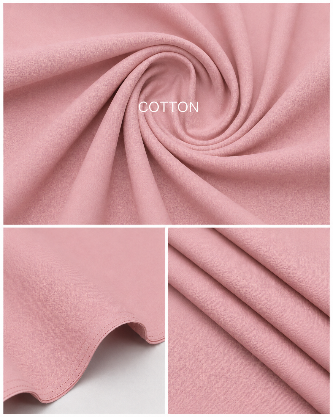 Rose Pink Cotton Unstitched Suit