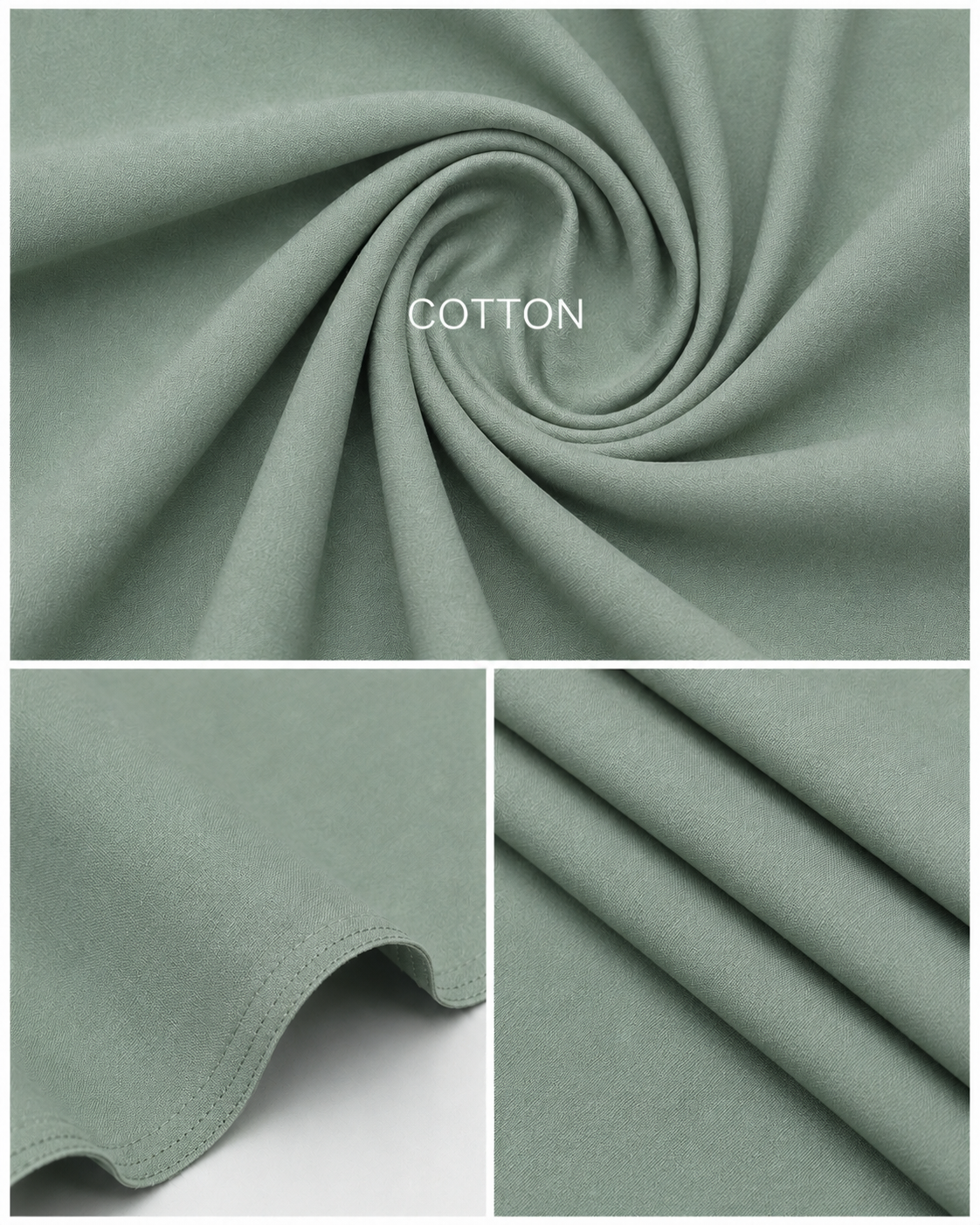 Sage Green Cotton Unstitched Suit