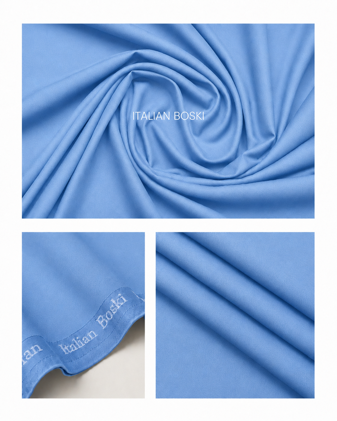 Sky Blue Boski Unstitched Suit