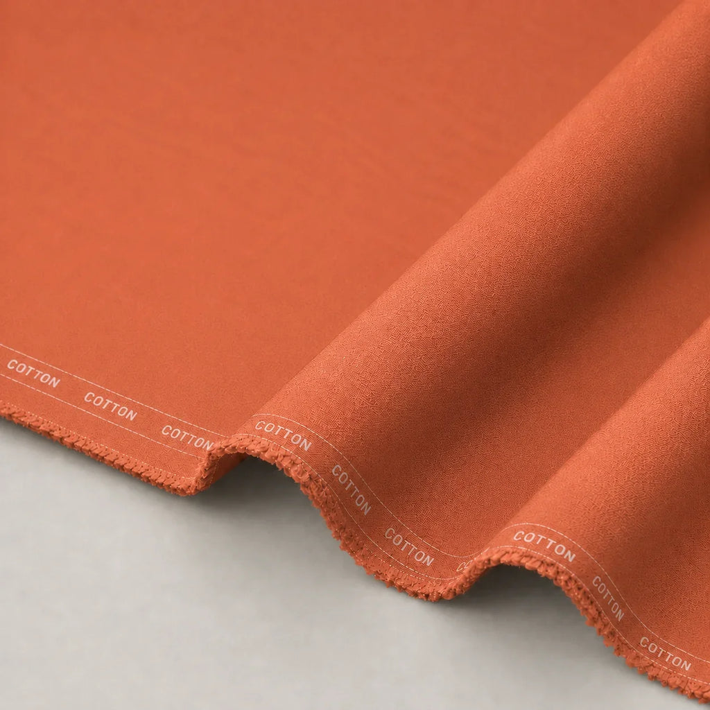 Warm Rust Cotton Unstitched Suit