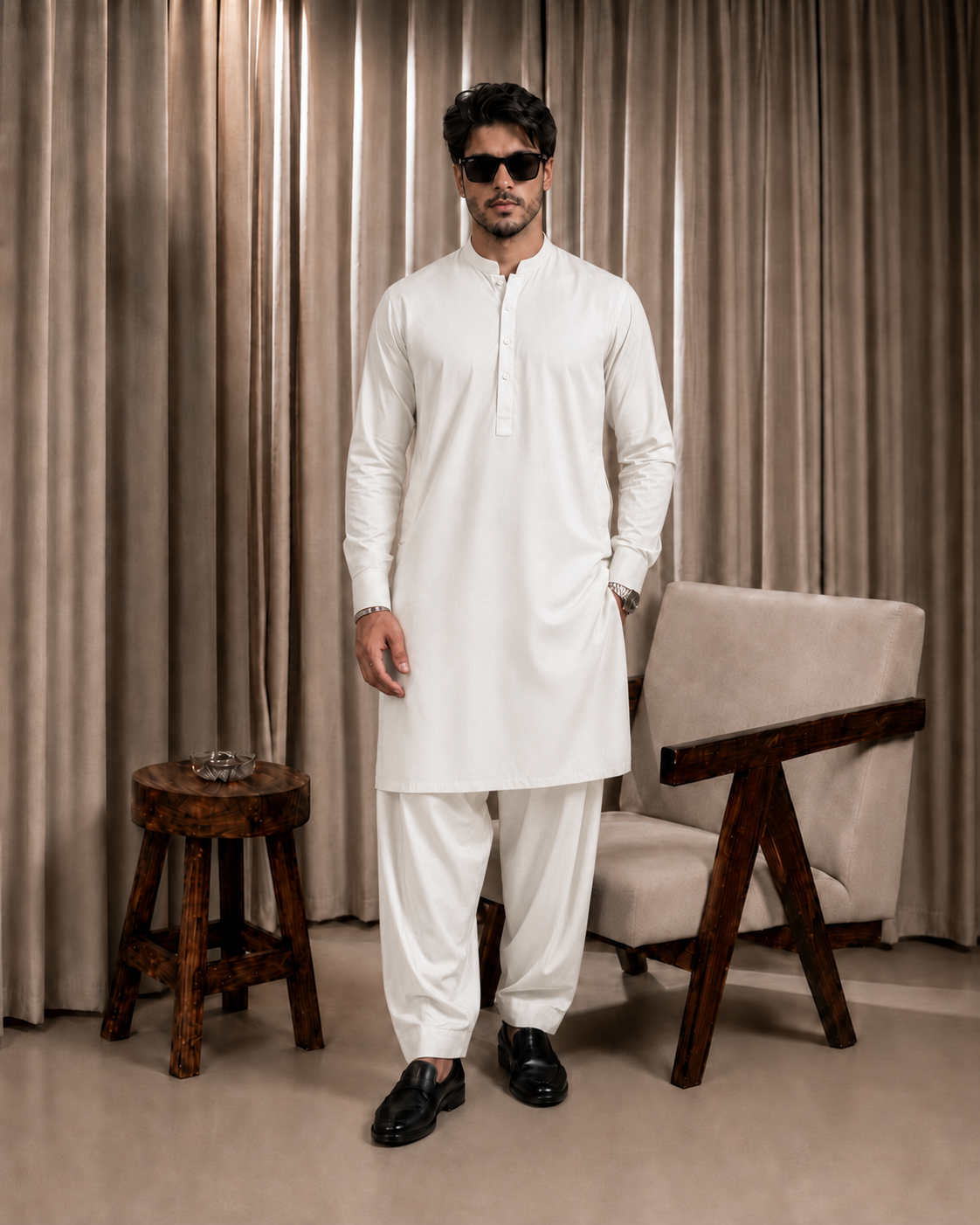 Off White Boski Unstitched Suit