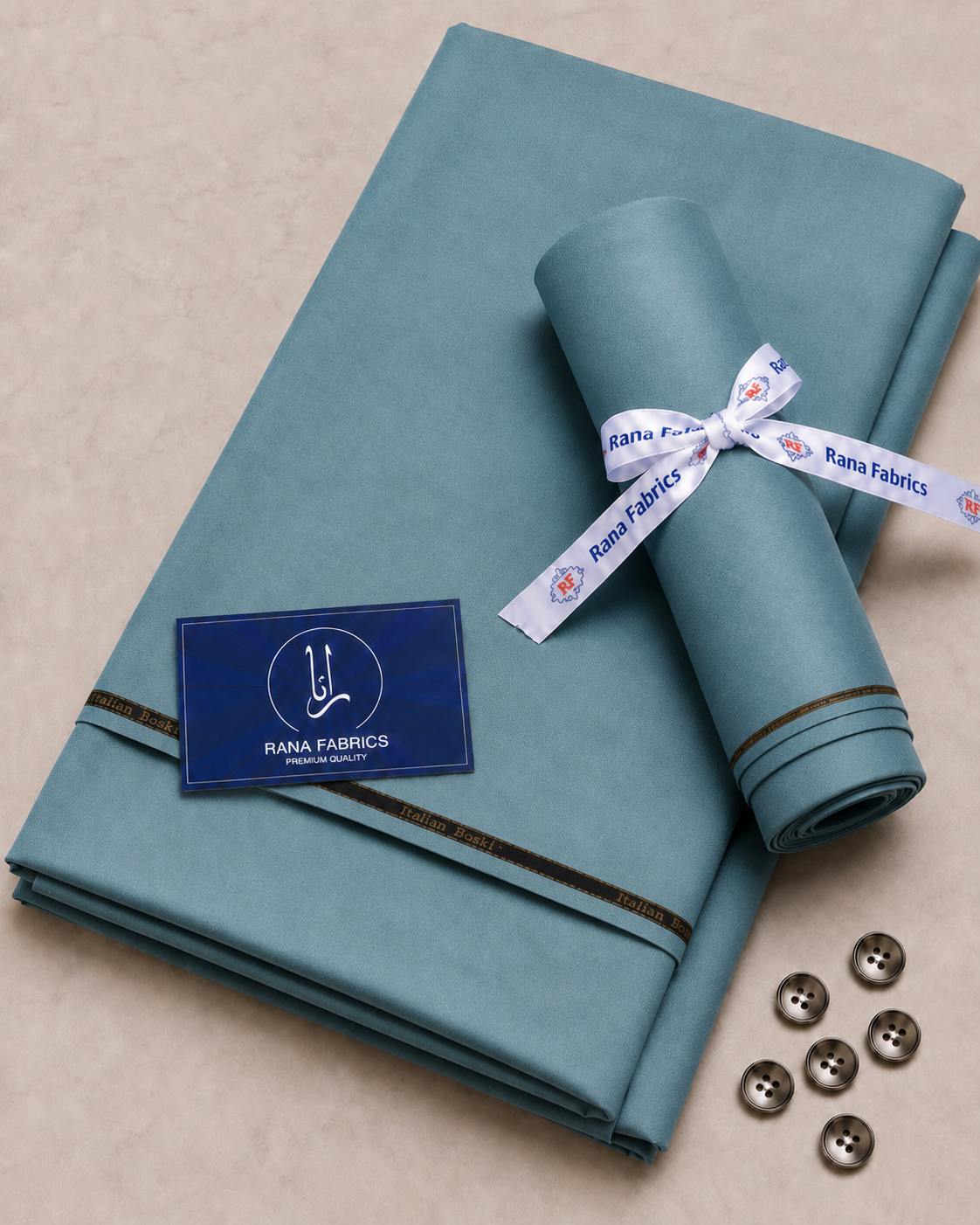 Zink Blue Boski Unstitched Suit