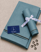 Zink Blue Boski Unstitched Suit