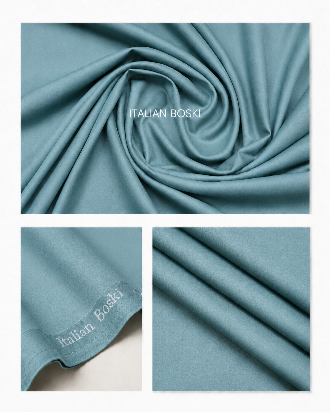 Zink Blue Boski Unstitched Suit